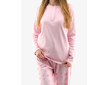 GINA dámské pyžamo dlouhé dámské, šité, s potiskem Pyžama 2022 19143P  - sacharóza sv. vínová L