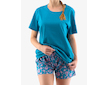 GINA dámské pyžamo krátké dámské, šité, s potiskem Pyžama 2022 19146P  - petrolejová lila L