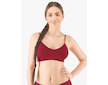GINA dámské top podprsenkový s úzkými ramínky, úzká ramínka, bezešvé, jednobarevné Bamboo PureLine 07010P  - brandy  L/XL - brandy