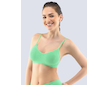 GINA dámské top podprsenkový s úzkými ramínky, úzká ramínka, bezešvé, jednobarevné Bamboo PureLine 07010P  - sv. zelená  L/XL - sv. zelená