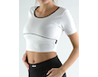GINA dámské top tričko, krátký rukáv, šité  97009P  - bílá černá L - bílá černá