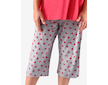 GINA dětské pyžamo ¾ dívčí, 3/4 kalhoty, šité, s potiskem Pyžama 2022 29010P  - třešňová sv. šedá 140/146
