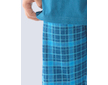 GINA dětské pyžamo dlouhé chlapecké, šité, s potiskem Pyžama 2021 69001P  - petrolejová dunaj 140/146