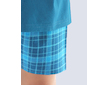 GINA dětské pyžamo krátké chlapecké, šité, s potiskem Pyžama 2021 69002P  - petrolejová dunaj 140/146