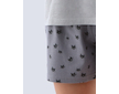 GINA dětské pyžamo krátké dívčí, šité, s potiskem Pyžama 2021 29006P  - šedá černá 140/146