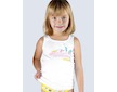 GINA dětské tílko dívčí, širší ramínka, šité, s potiskem Disco VI 28002P  - bílá  146/152 - Bílá