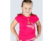 GINA dětské tričko s krátkým rukávem dívčí, krátký rukáv, šité, s potiskem Disco VI 28003P  - bordo  122/128 - bordo