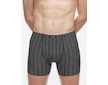 GINA pánské boxerky delší nohavička, šité  74183P  - černá tm. šedá 50/52 - černá tm. šedá