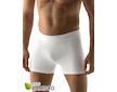 GINA pánské boxerky s delší nohavičkou, delší nohavička, bezešvé, jednobarevné Eco Bamboo 54005P  - bílá  M/L