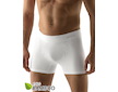 GINA pánské boxerky delší nohavička, bezešvé, jednobarevné Eco Bamboo 54005P  - bílá  S/M - Bílá