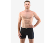 GINA pánské boxerky s delší nohavičkou, delší nohavička, šité, jednobarevné Eco Bamboo 74159P  - černá  58/60