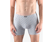 GINA pánské boxerky delší nohavička, šité, s potiskem  74146P  - sv. šedá šalvěj 62/64 - sv. šedá šalvěj