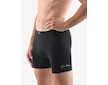 GINA pánské boxerky s delší nohavičkou, delší nohavička, šité, s potiskem Eco Bamboo 74158P  - černá šedozelená 54/56 - černá šedozelená
