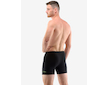 GINA pánské boxerky s delší nohavičkou, delší nohavička, šité, s potiskem Eco Bamboo 74158P  - černá šedozelená 54/56