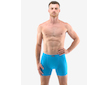 GINA pánské boxerky s delší nohavičkou, delší nohavička, šité, s potiskem Eco Bamboo 74158P  - dunaj pomnenková 54/56