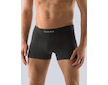 GINA pánské boxerky kratší nohavička, bezešvé, jednobarevné MicroBavlna 53000P  - černá  L/XL - černá