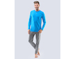 GINA pánské pyžamo dlouhé pánské, šité, jednobarevné Pyžama 2021 79115P  - dunaj šedá XL - dunaj šedá