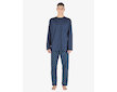 GINA pánské pyžamo dlouhé pánské, šité, s potiskem Pyžama 2023 79147P  - lékořice tyrkysová L