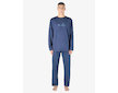 GINA pánské pyžamo dlouhé pánské, šité, s potiskem Pyžama 2023 79151P  - lékořice dunaj M - lékořice dunaj