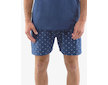 GINA pánské pyžamo krátké pánské, šité, s potiskem Pyžama 2022 79130P  - lékořice měsíc XL