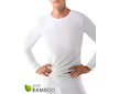 GINA pánské tričko s dlouhým rukávem, dlouhý rukáv, bezešvé, jednobarevné Eco Bamboo 58007P  - bílá  L/XL - Bílá