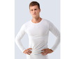 GINA pánské tričko s dlouhým rukávem, dlouhý rukáv, bezešvé, jednobarevné Bamboo PureLine 58004P  - bílá  M/L - Bílá