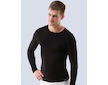 GINA pánské tričko s dlouhým rukávem, dlouhý rukáv, bezešvé, jednobarevné Bamboo PureLine 58004P  - černá  L/XL - černá