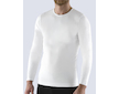 GINA pánské tričko s dlouhým rukávem, dlouhý rukáv, bezešvé, jednobarevné Bamboo Soft 58010P  - bílá  M/L - Bílá