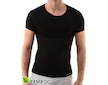 GINA pánské tričko s krátkým rukávem, krátký rukáv, bezešvé, jednobarevné Eco Bamboo 58006P  - černá  M/L