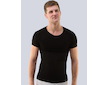 GINA pánské tričko s krátkým rukávem, krátký rukáv, bezešvé, jednobarevné Bamboo PureLine 58003P  - černá  L/XL - černá