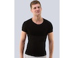 GINA pánské tričko s krátkým rukávem, krátký rukáv, bezešvé, jednobarevné Bamboo PureLine 58003P  - černá  XL/XXL
