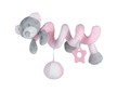 Hračka na postýlku Spirála Baby Mix medvěd růžový - Růžová