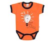 Kojenecké bavlněné body s krátkým rukávem New Baby skvělý nápad - oranžová