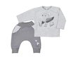 Kojenecké bavlněné tepláčky a tričko Koala Birdy šedé - šedá