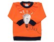 Kojenecké bavlněné tričko New Baby skvělý nápad - oranžová