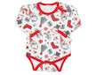Kojenecké body s dlouhým rukávem New Baby Christmas - Bílá