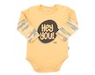 Kojenecké body s dlouhým rukávem New Baby With Love hořčicové - Žlutá