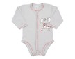Kojenecké celorozepínací body New Baby Mouse šedé - šedá