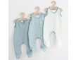 Kojenecké dupačky New Baby Classic II Uni 3ks mátová - Zelená