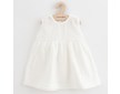 Kojenecké mušelínové šaty New Baby Elizabeth - Bílá