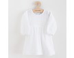 Kojenecké mušelínové šaty s dlouhým rukávem New Baby Elizabeth bílá - Bílá