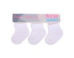Kojenecké pruhované ponožky New Baby bílé - 3ks - Bílá