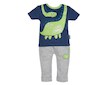 Kojenecké tričko s krátkým rukávem a tepláčky New Baby Dino - šedá