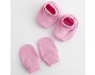 Kojenecký bavlněný set-capáčky a rukavičky New Baby Casually dressed růžová 0-6m - Růžová