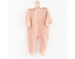 Kojenecký mušelínový overal s kapucí New Baby Comfort clothes růžová - Růžová