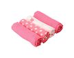 Látkové bavlněné pleny New Baby Softy s potiskem 70 x 70 cm 4 ks růžovo-bílé - Růžová