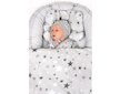 Luxusní hnízdečko s peřinkami pro miminko New Baby hvězdy šedé