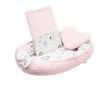 Luxusní hnízdečko s polštářkem a peřinkou New Baby z Minky růžové - Růžová