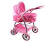 Multifunkční kočárek pro panenky Baby Mix Jasmínka světle růžový - Růžová