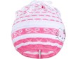 Pletená čepička-šátek New Baby kočička růžová - Růžová